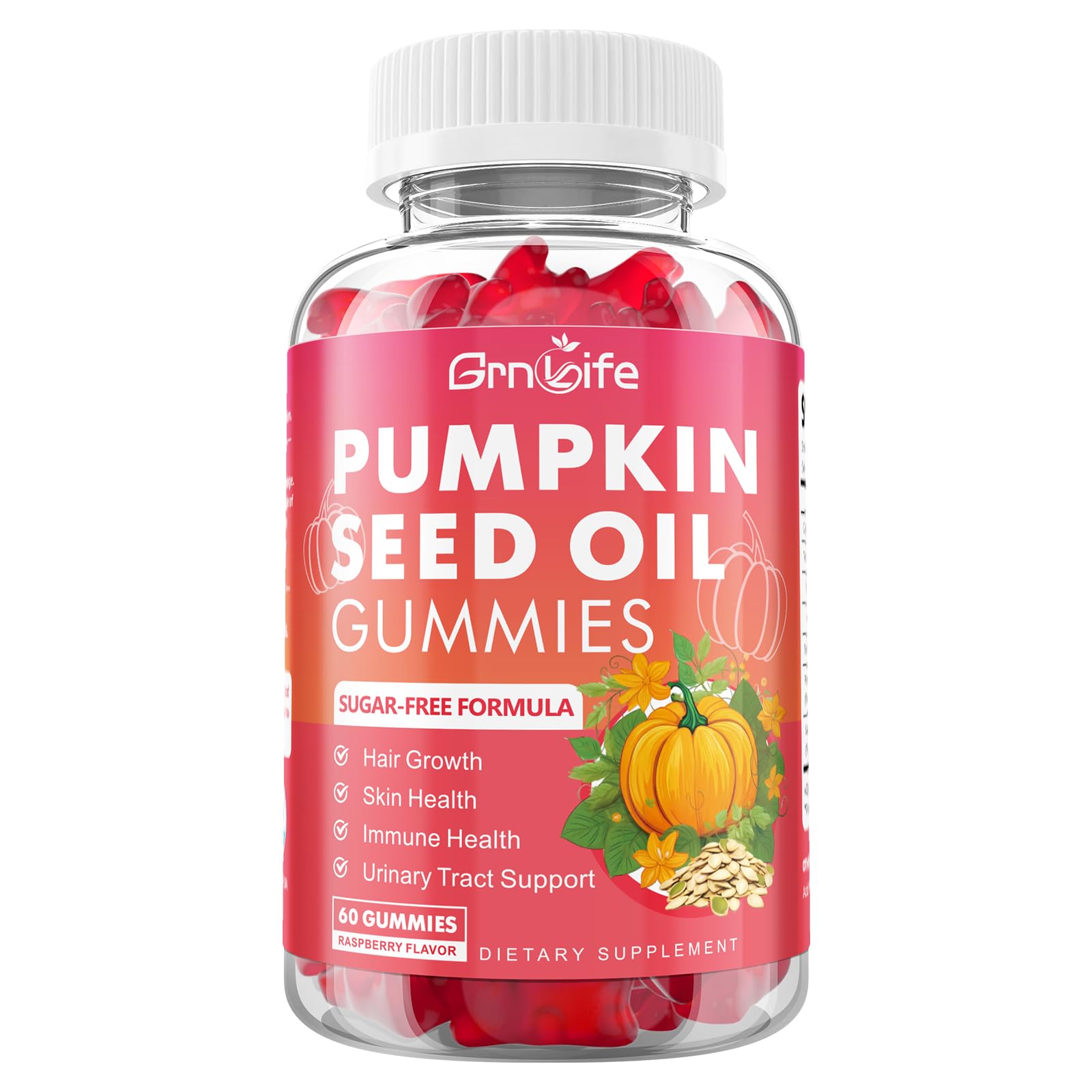 GrnLife pumpkin seed gummies two-pack on white background