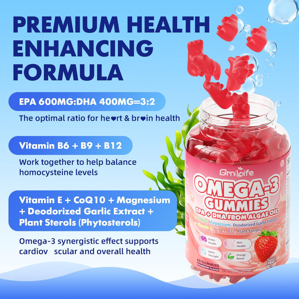 GrnLife two-pack box front showing convenience for ongoing omega-3 support