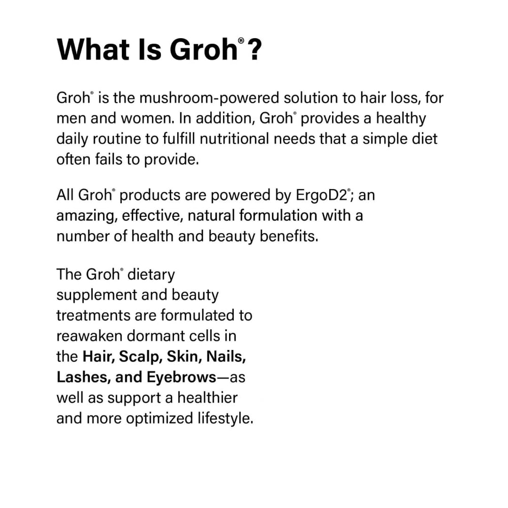 Groh routine setup suggesting daily vitality and care.