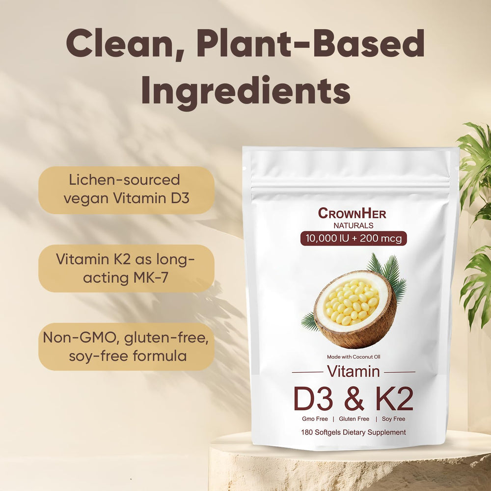 GROHESE Crown Her Naturals D3K2 coconut oil softgel detail.