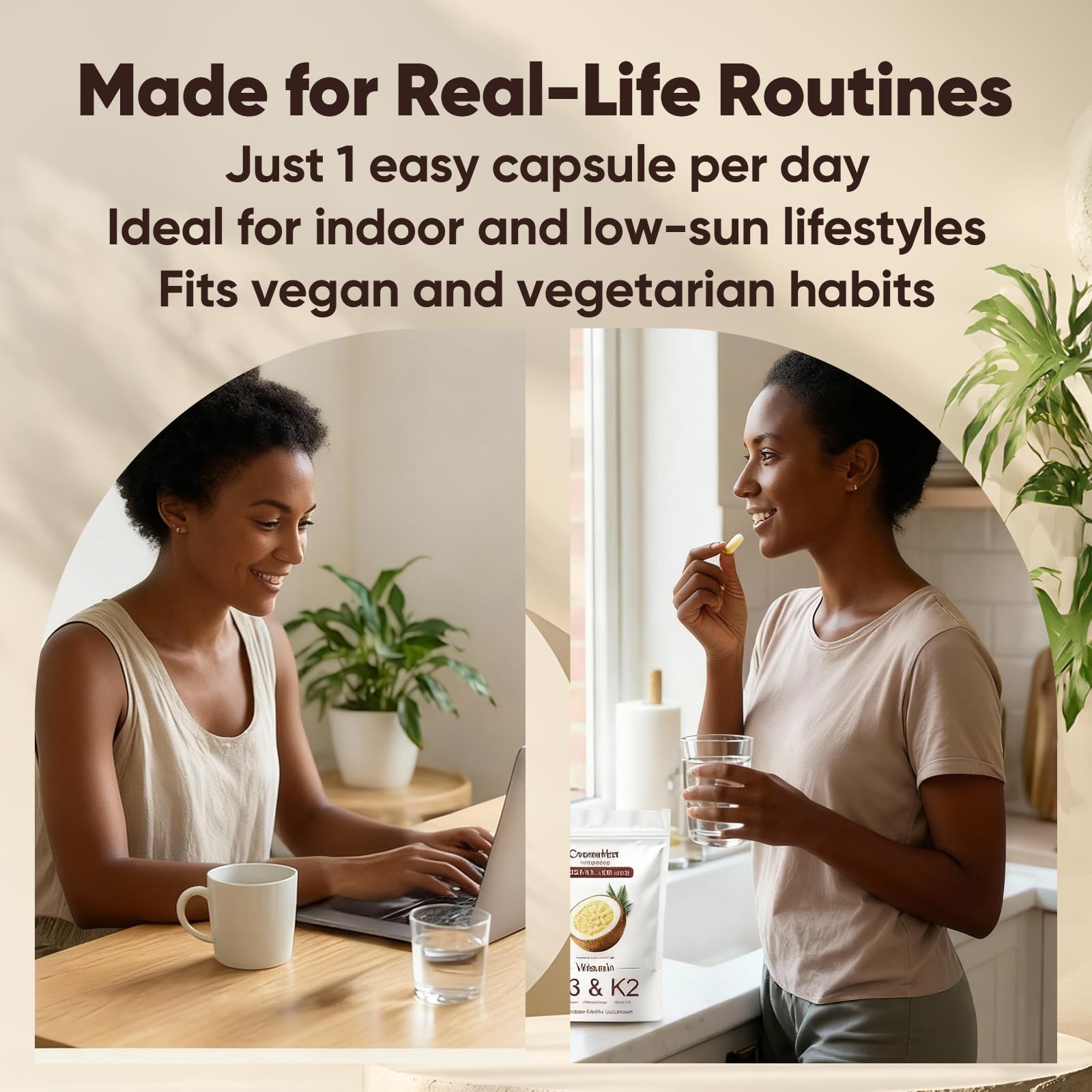 GROHESE Crown Her Naturals D3K2 gluten-free and soy-free formula image.