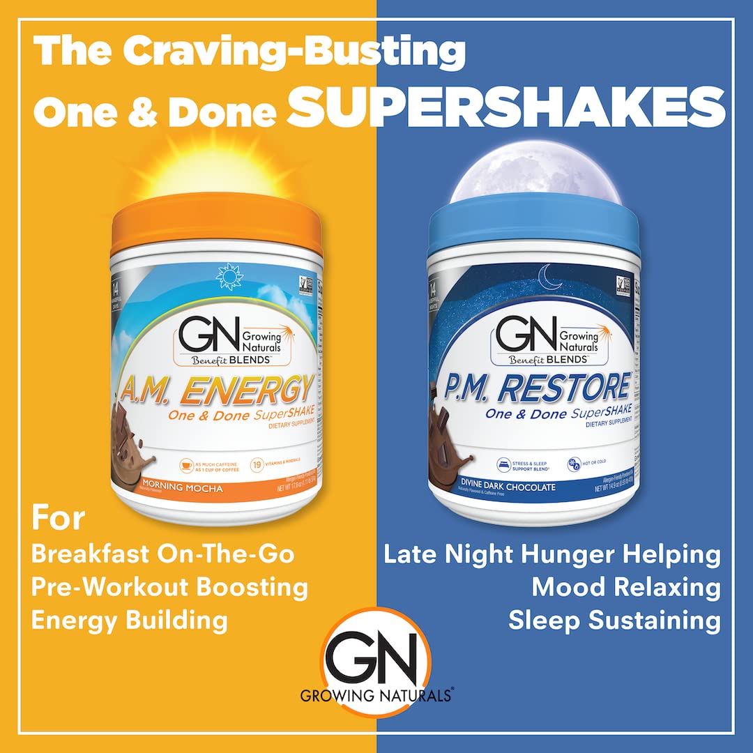 Growing Naturals One and Done SuperShake AM energy formula emphasis