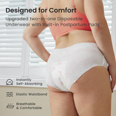 Grownsy self-absorbent disposable underwear worn for discreet leak protection.