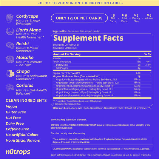 Grüns Nutrops lemon gummies pack on table for daily use
