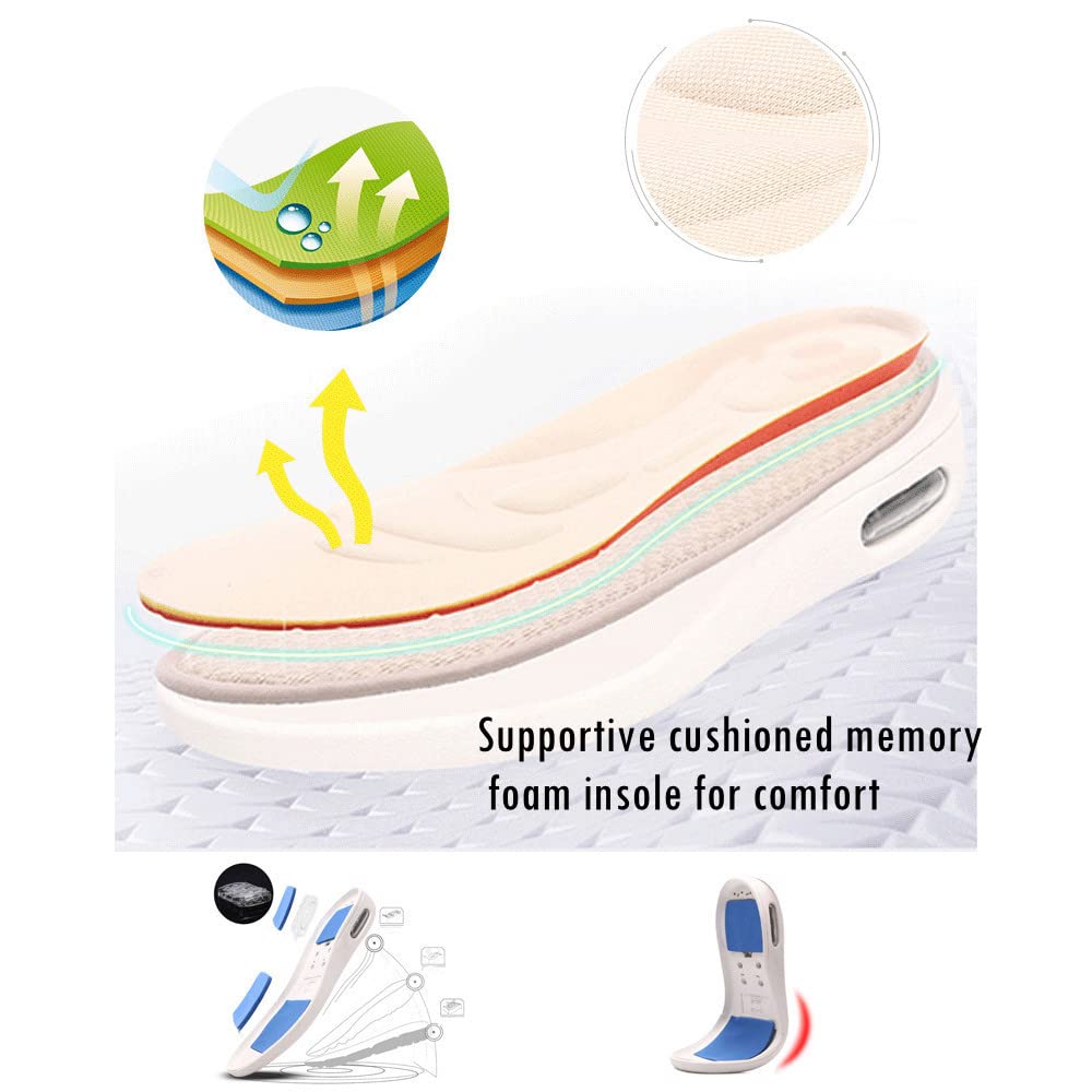 GSFY wide-width shoes offer extra room to prevent squeezing of swollen feet for daily wear.