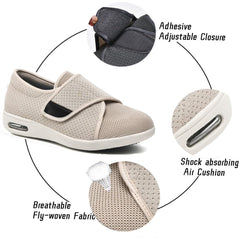 GSFY wide-width non-slip outsole provides stable steps on various surfaces.