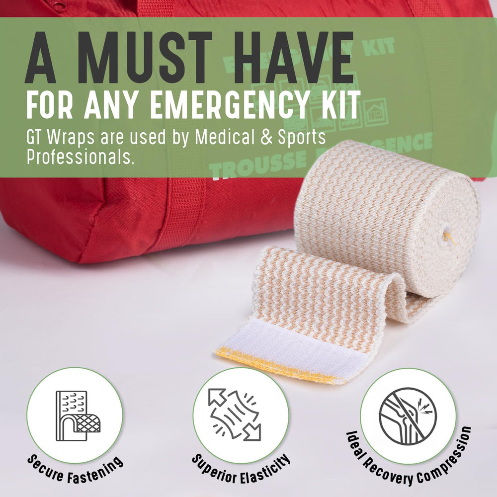 GT Premium Elastic Bandage Wrap is machine washable for repeated use.