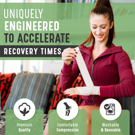 GT Premium Elastic Bandage Wrap showing soft, breathable fabric for sensitive skin.