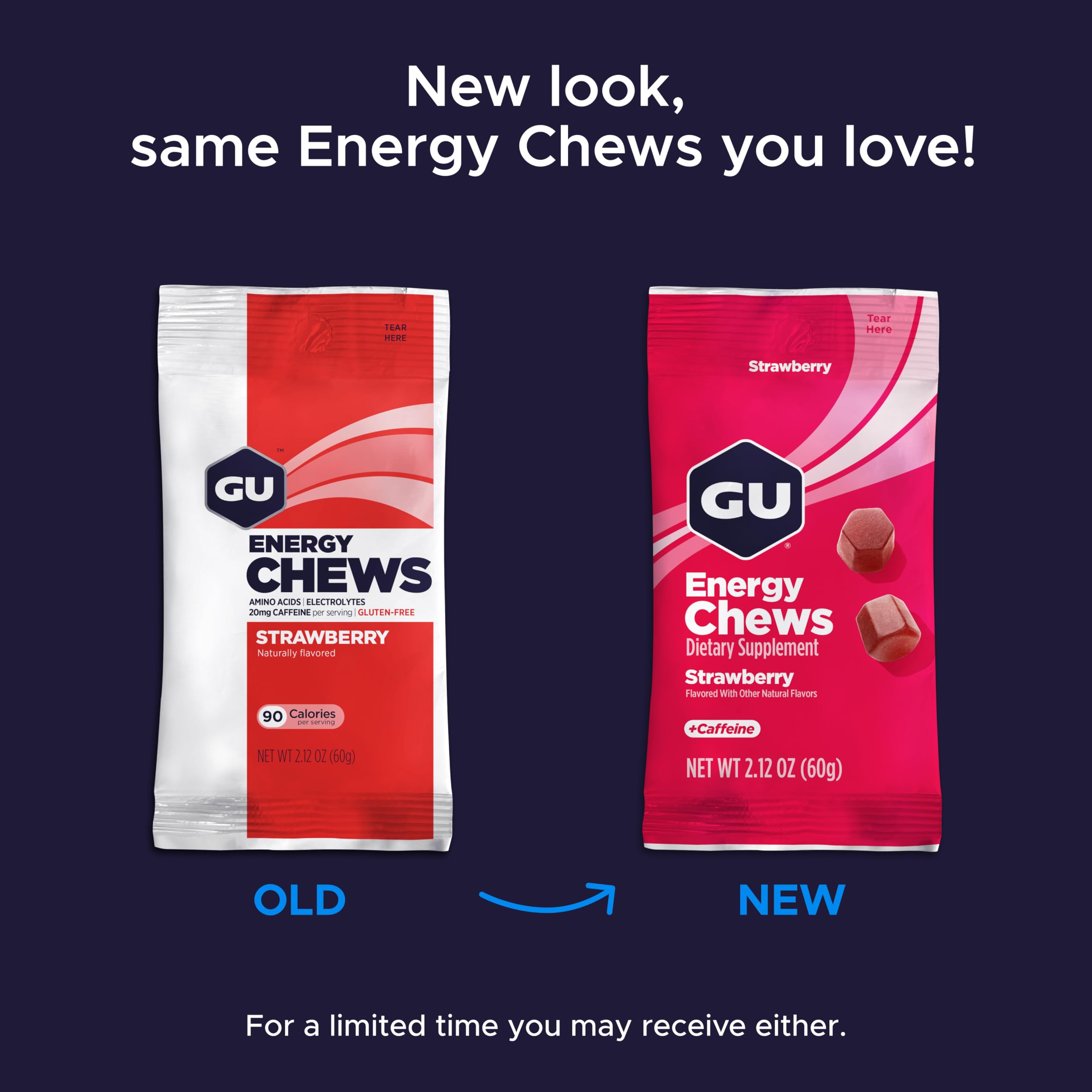 GU Energy Chews used by hikers or skiers for quick calories