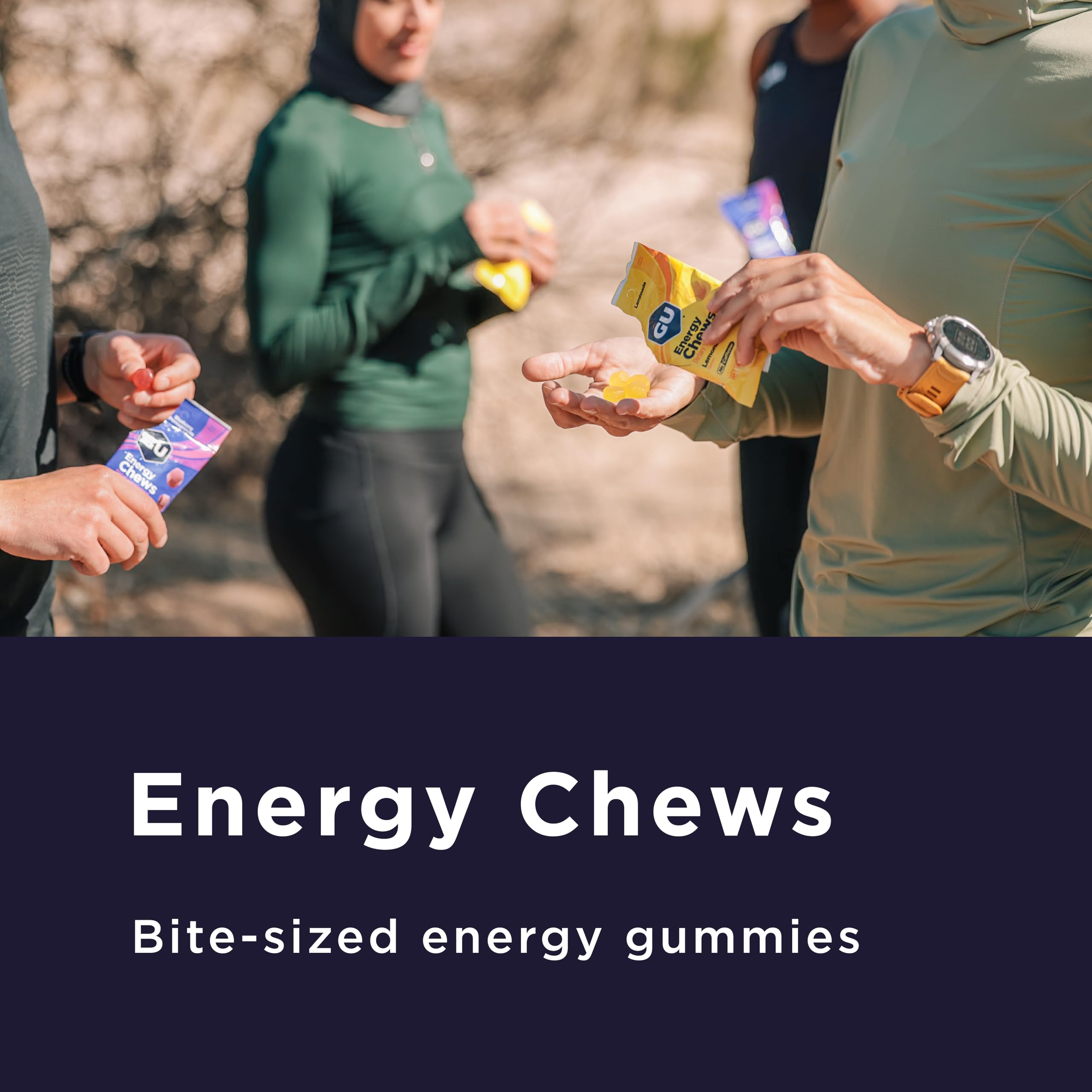 Each two-serving GU Energy Chews bag supports paced fueling for workouts.