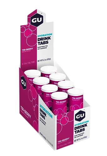 GU Energy hydration tablets dissolving in water
