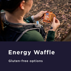 Thin wafers texture highlighting convenient, bite-sized GU energy snack