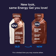 GU Energy Mandarin Orange gel on a running belt for easy access.