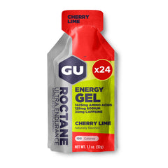 GU Energy Roctane cherry lime gel packet for on-the-go endurance fueling
