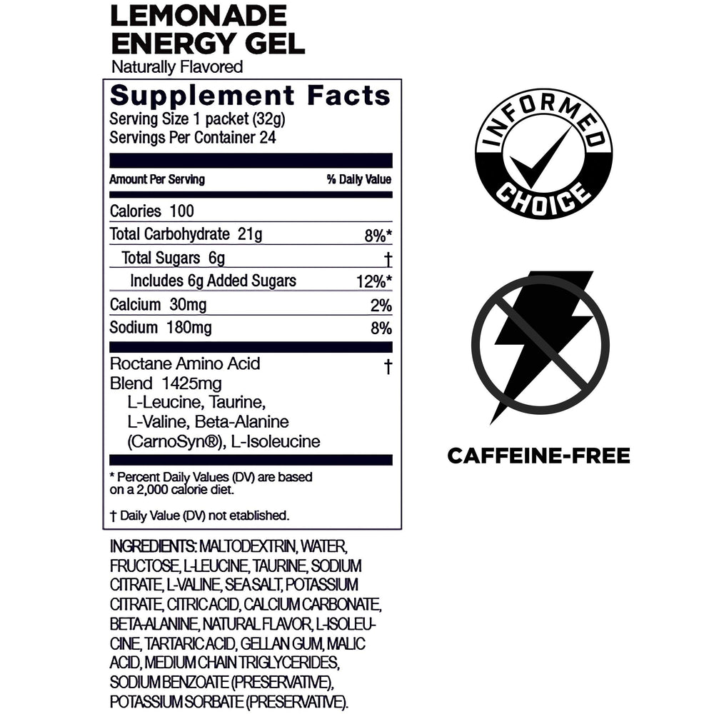 Gel being poured from Roctane Lemonade packet during training