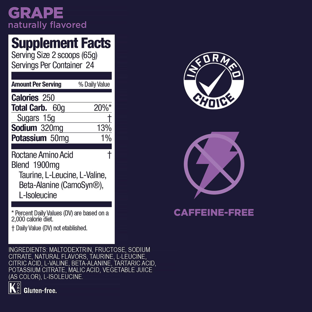 GU Energy Roctane grape jar front highlights vegan, gluten-free endurance option.