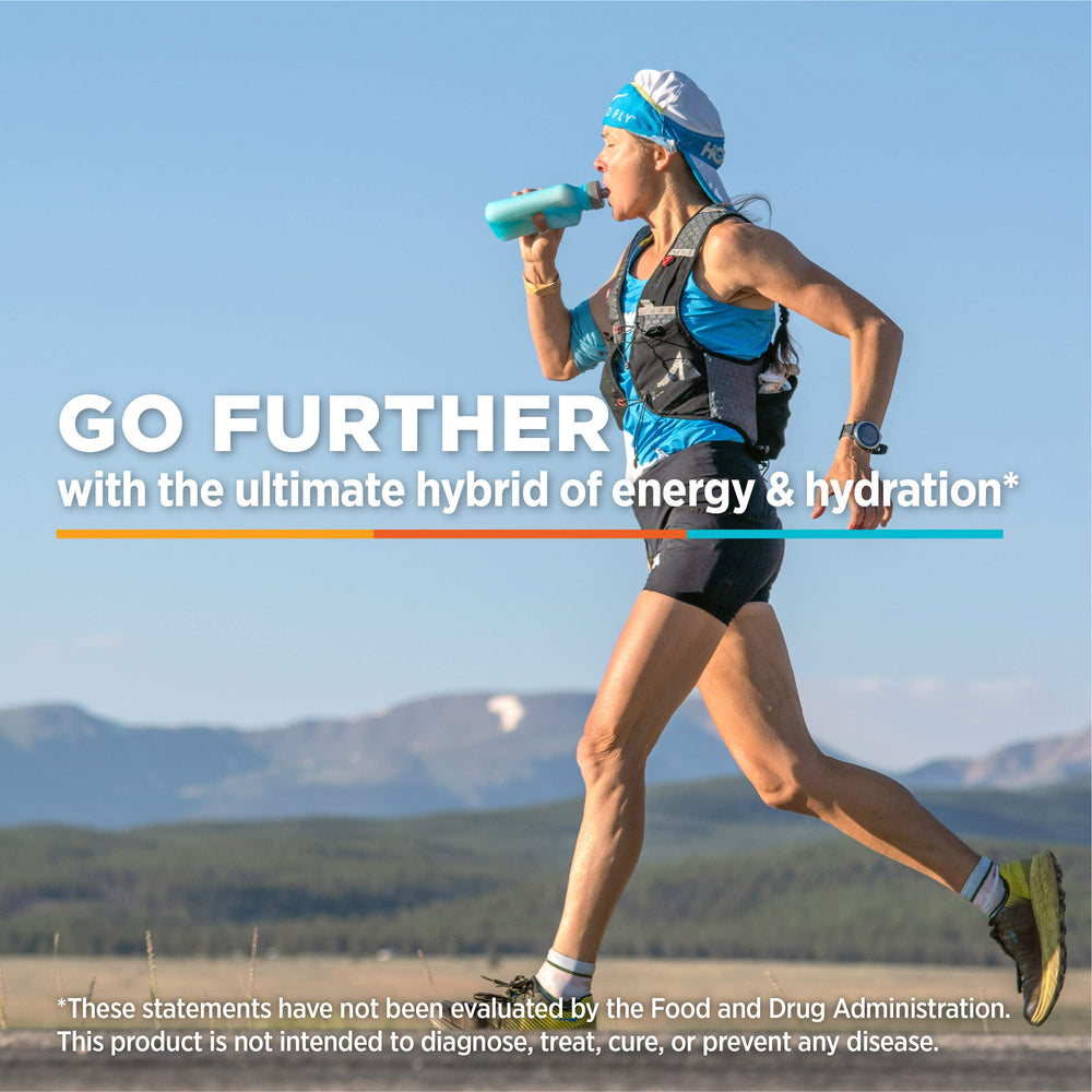 GU Energy Roctane being stirred in a bottle for quick fueling