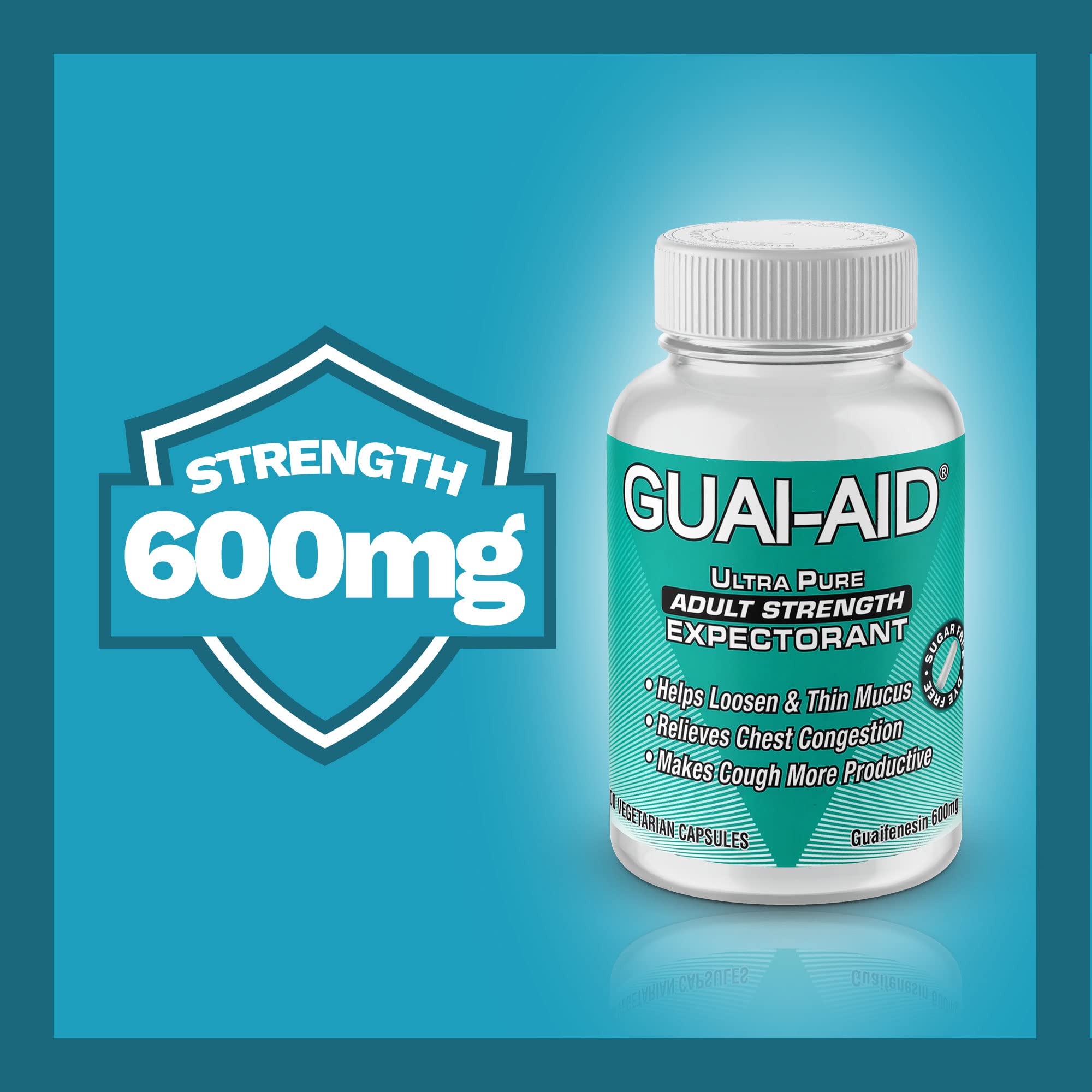 Guai-Aid bottle pouring capsules emphasizing convenient on-the-go use.