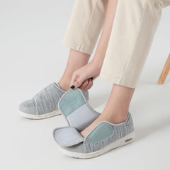 GudaFoot easy on-off design helps seniors slip the shoe on.