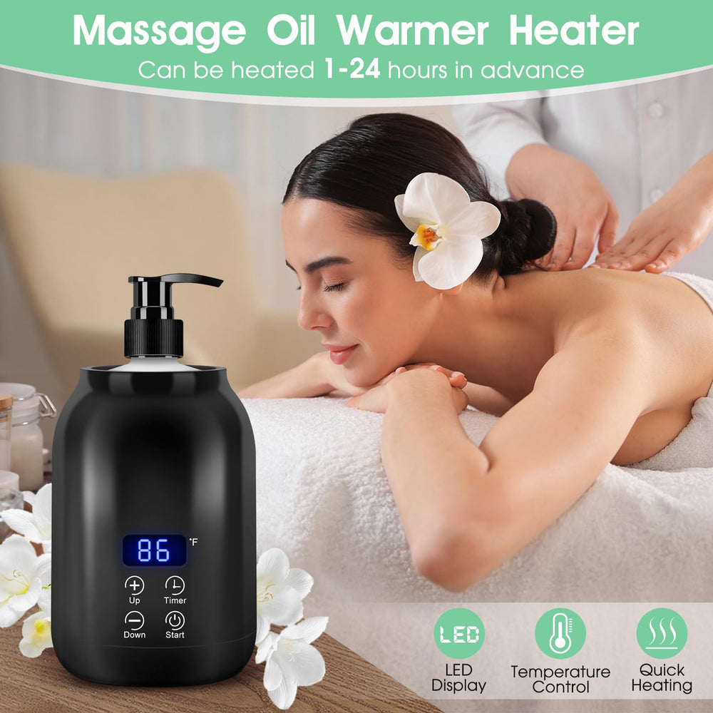 Gugxiom oil warmer showing temperature control range from 30°C to 65°C for consistent warmth