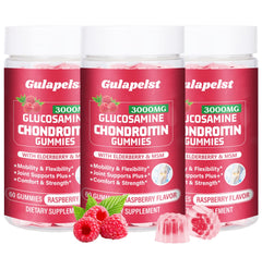 Gulapelst glucosamine chondroitin gummies bottle promoting joint support potential