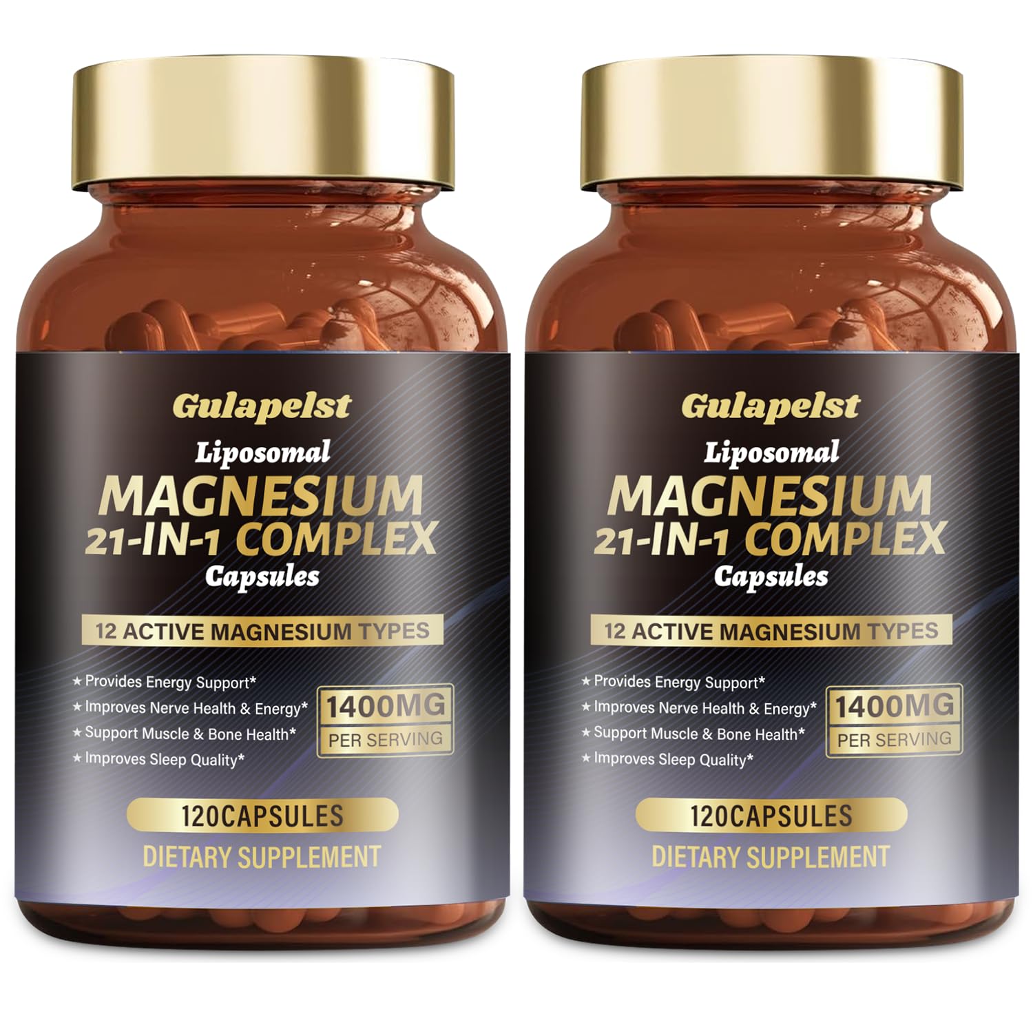 Gulapelst Liposomal Magnesium Capsules display a 12-form blend for comprehensive mineral support.