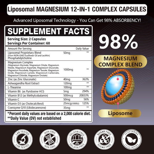 Gulapelst magnesium bottle and capsules on a clean surface highlight convenient daily supplementation.