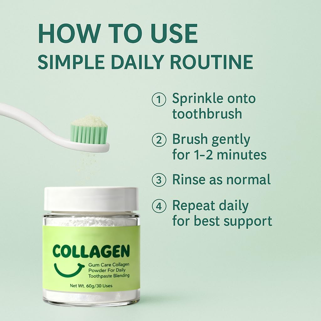 Guliqi collagen powder dispensing scoop shows simple daily usage.