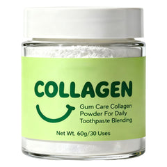 Guliqi collagen tooth powder tube for daily gumline support during brushing.