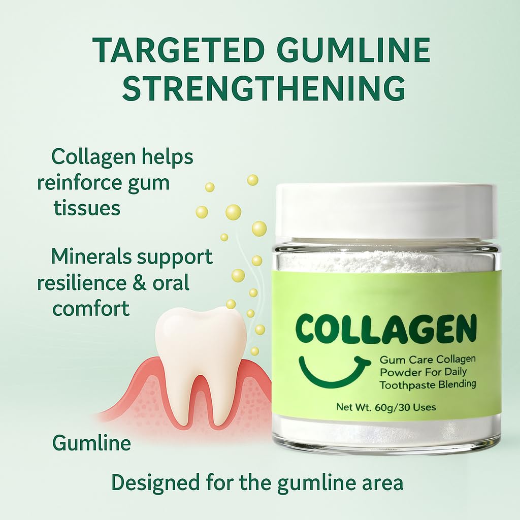 Guliqi mineral-infused formula jar emphasizes calcium and magnesium for oral tissue care.