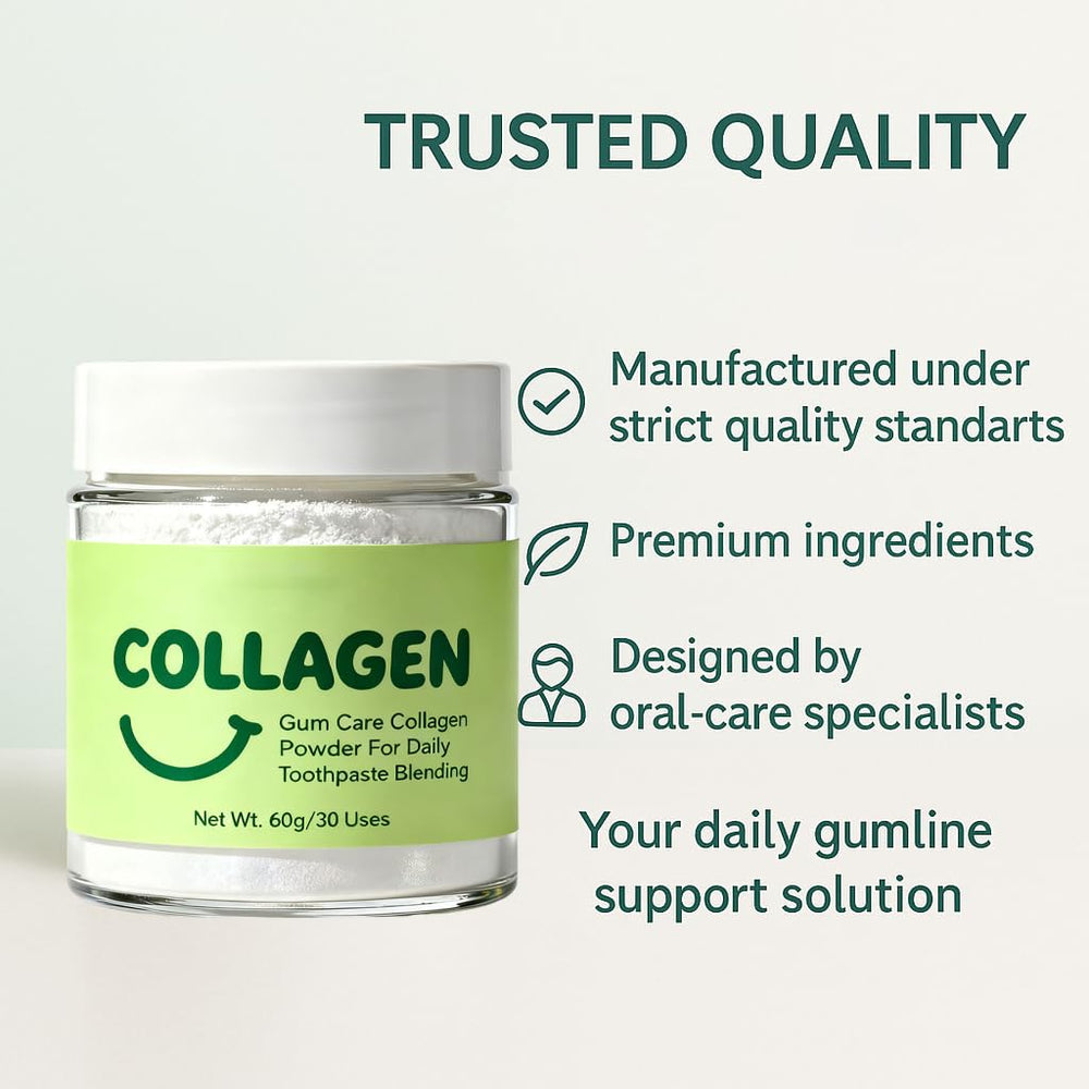 Guliqi powder textured surface close-up signals mineral-rich gum care.