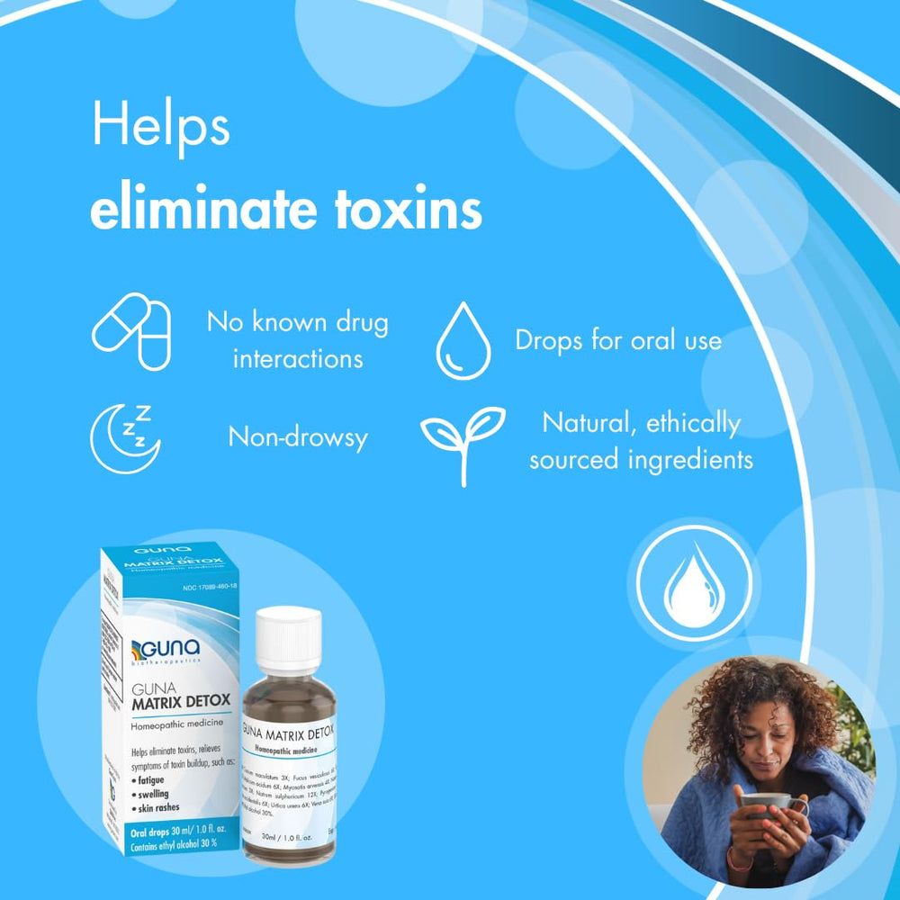 GUNA Matrix Detox drops added to water for a simple detox ritual.