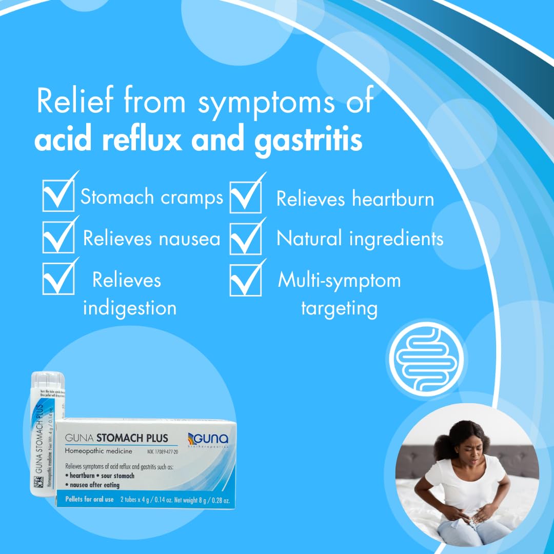 GUNA Stomach Plus natural active ingredients in the formula.