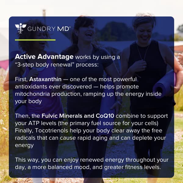 Gundry MD Active Advantage used in a morning routine for vitality.
