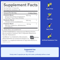 Gundry MD Bio Complete 3 skin-support illustration links gut health to clear skin.