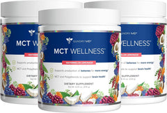 Gundry MD MCT Wellness Watermelon Lemonade tub showing the product and label, highlighting flavor and sugar-free formula.