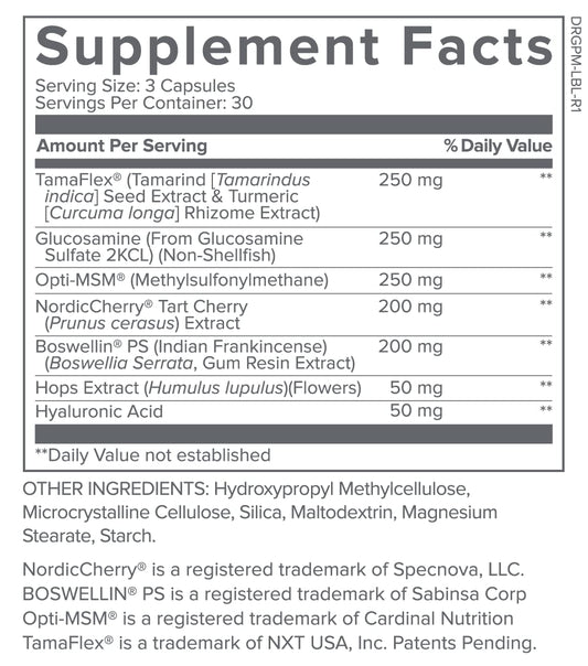 Gundry MD Peak Mobility capsules closeup highlighting joint nourishment for comfortable movement.