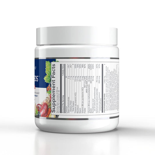 Gundry MD Vital Reds powder dissolves quickly in water for a daily dose.