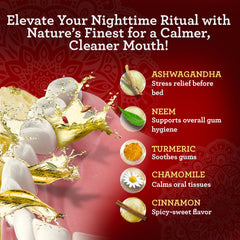 GuruNanda oil-pulling swirl action promotes a clean mouthfeel