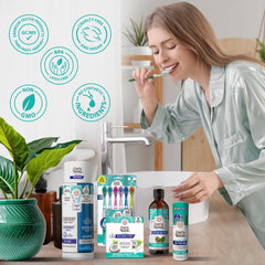 GuruNanda total smile makeover kit hero image showing complete oral care
