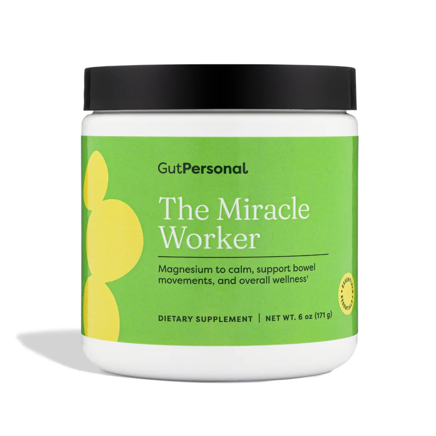 GutPersonal Miracle Worker bottle shows magnesium glycinate powder for restful sleep