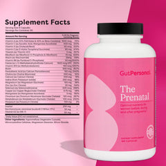 GutPersonal The Prenatal ingredients label shows a balanced nutrient profile.