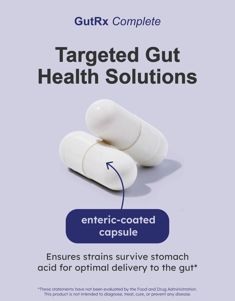 GutRx Complete daily-use scene illustrating a simple routine for gut wellness.