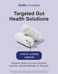 GutRx Complete daily-use scene illustrating a simple routine for gut wellness.
