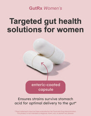 GutRx Women’s bifidobacterium breve strain helps support overall gut health in a vegan formula.