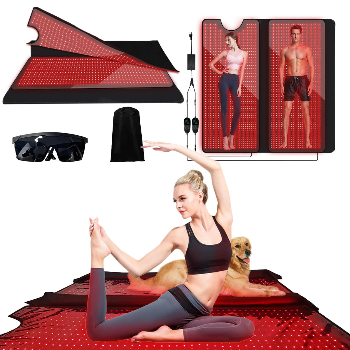 GUYULUX full-body sleeping bag for red light therapy sessions