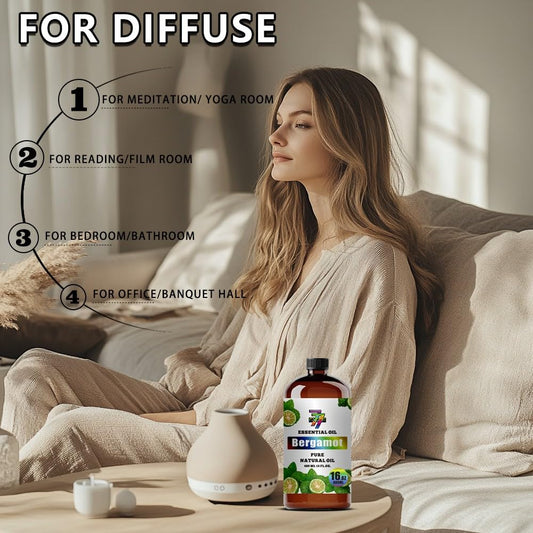 GV77ZF amber glass bottle protects bergamot oil from UV exposure