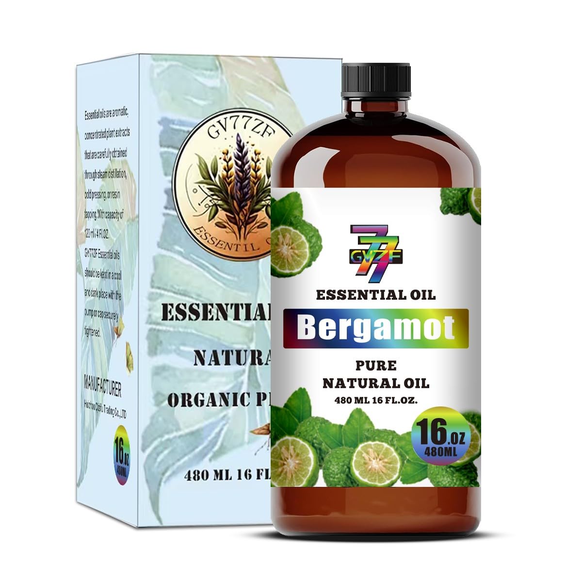 GV77ZF bergamot oil bottle for long-lasting aroma in diffusers