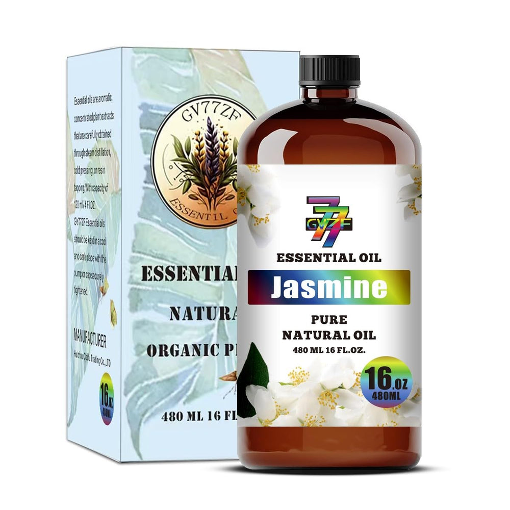 GV77ZF Jasmine essential oil in amber bottle protecting aroma and freshness