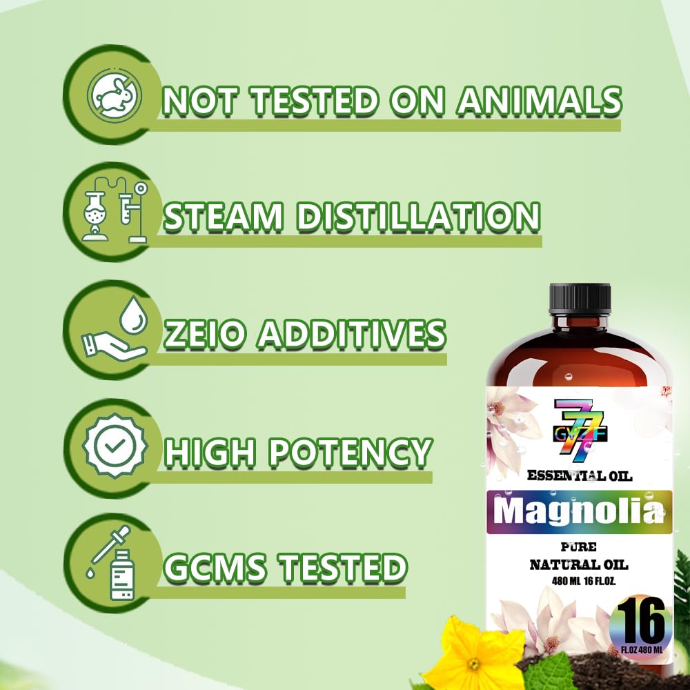 GV77ZF Magnolia Essential Oil with dropper for precise dosing.